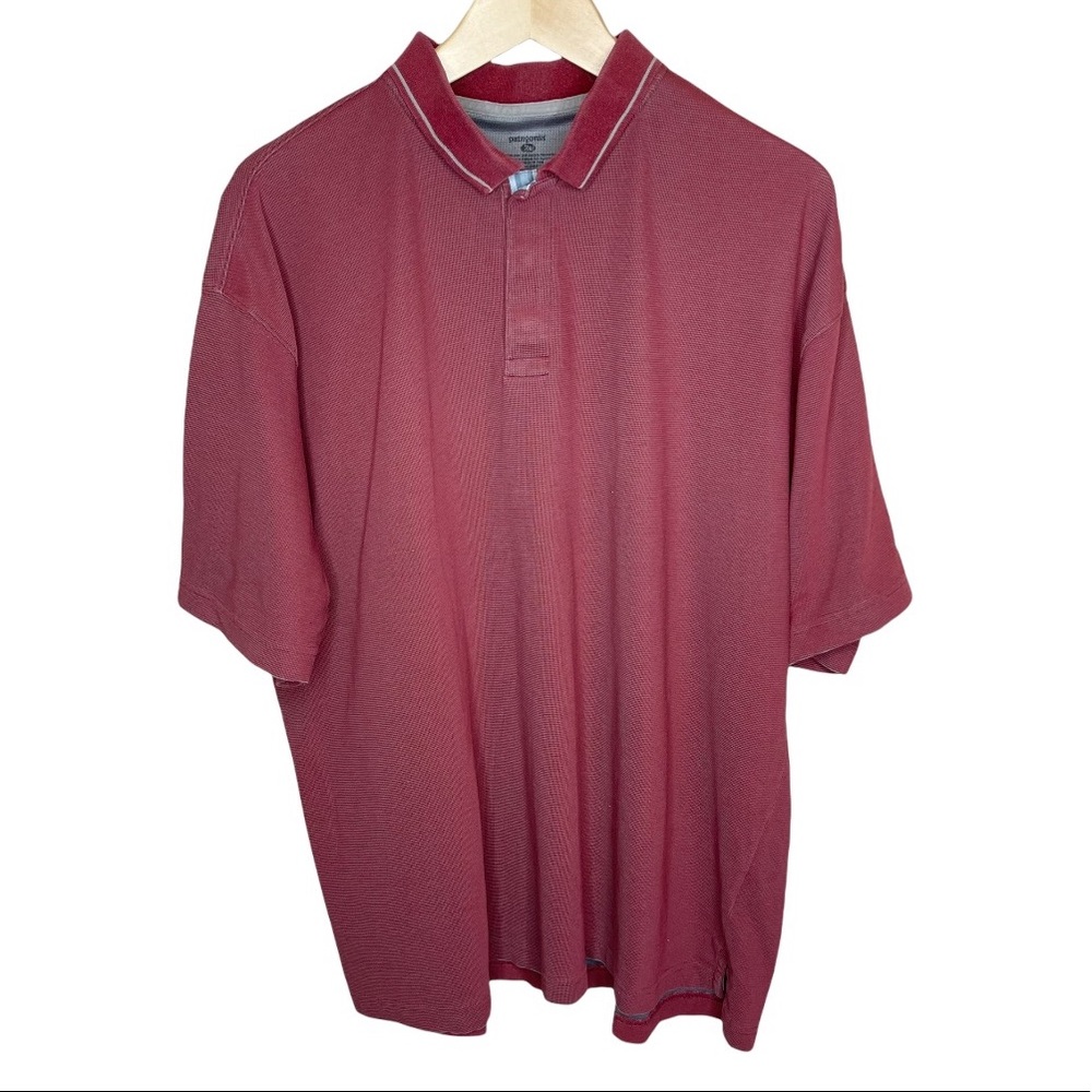 Patagonia Men's Red Snap Button Collared Polo Shirt Size XL